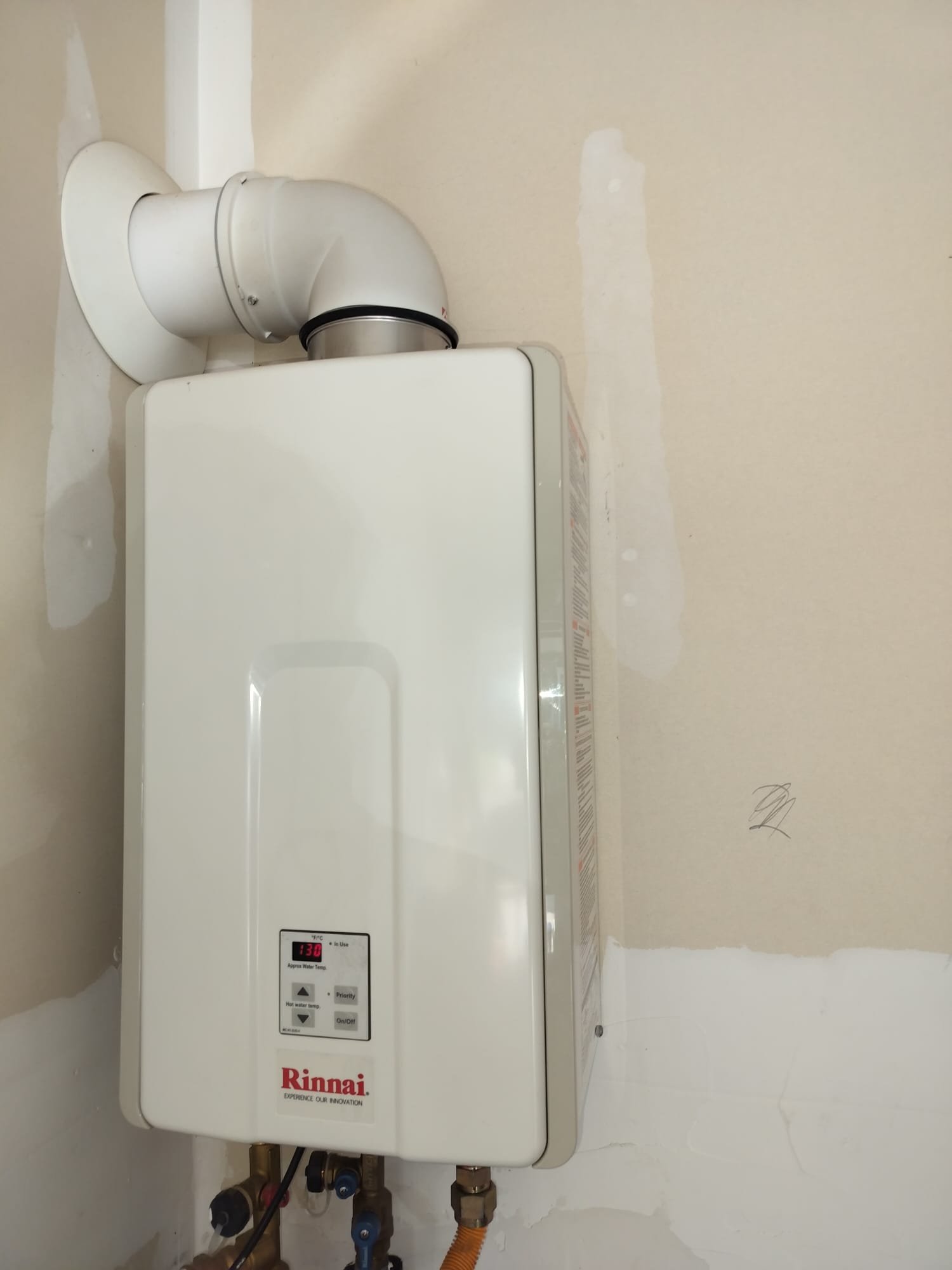 Newly Installed Tankless Water Heater