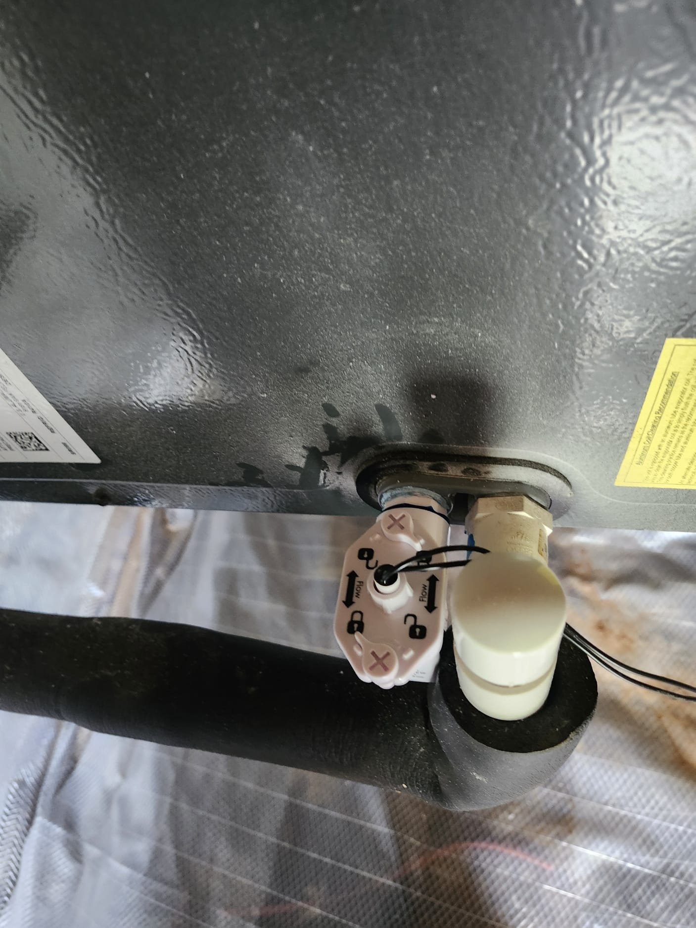 A technician-installed sensor integrated into the HVAC system, ensuring early detection of excess water