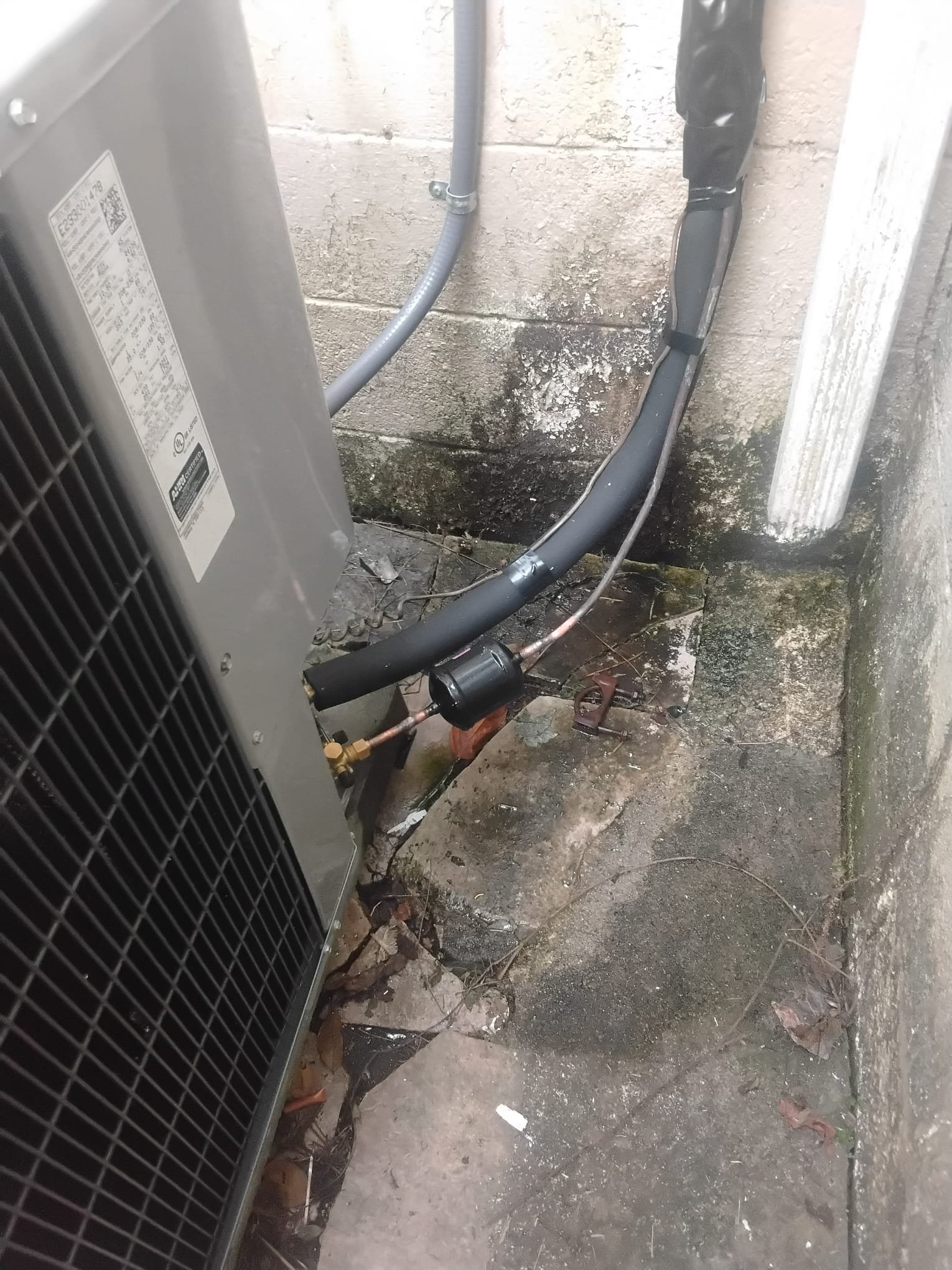 Newly Installed Outdoor HVAC Unit