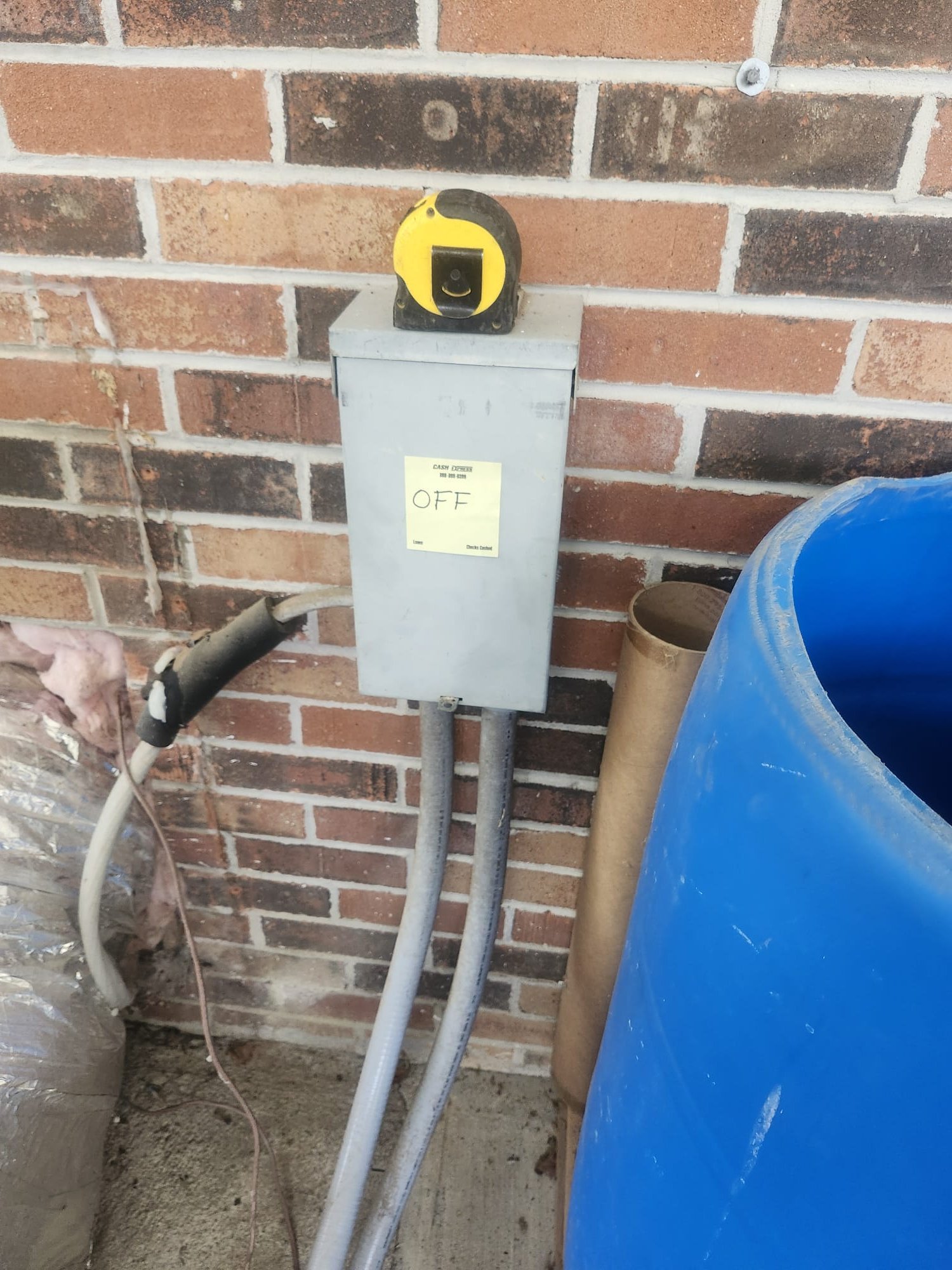 New Electrical Disconnect Box