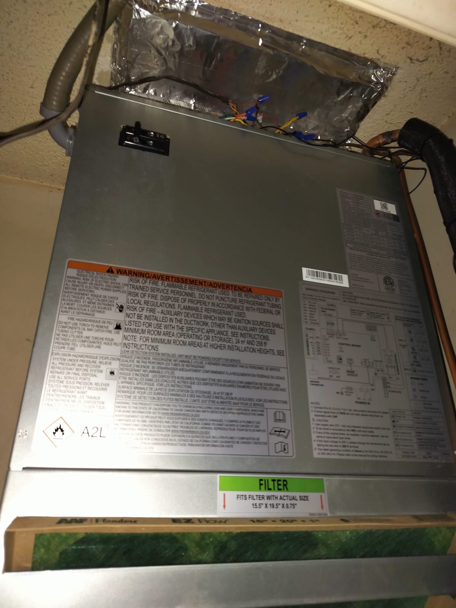 New Indoor Air Handler Installation