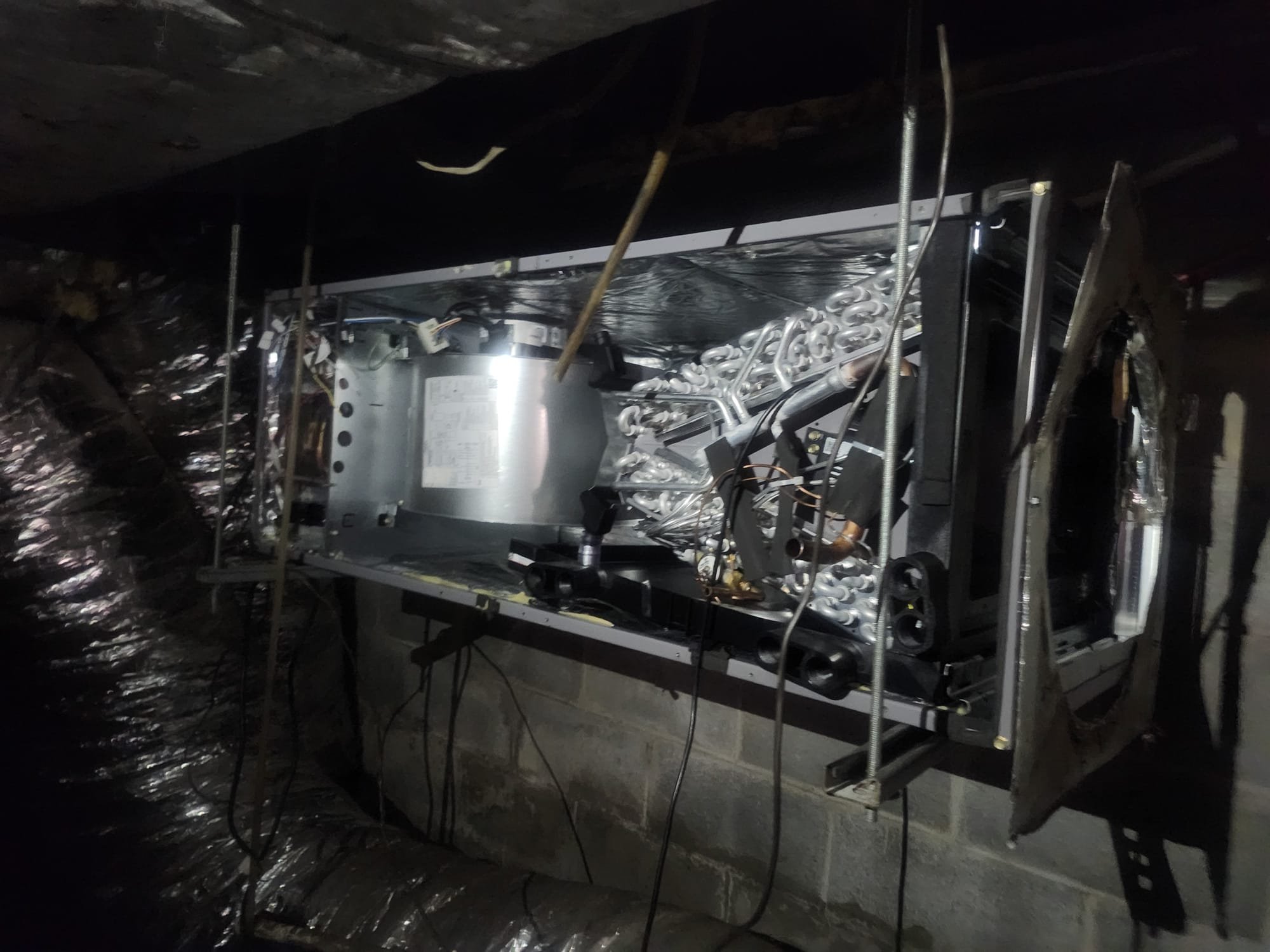 Inside New Air Handler