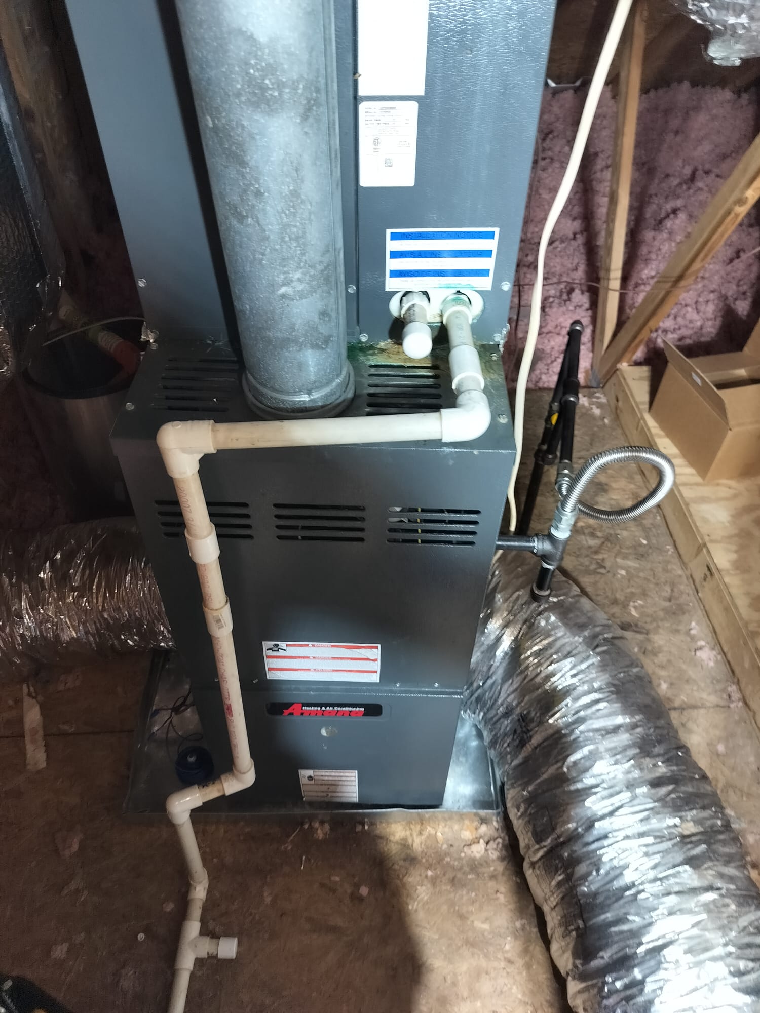 HVAC Unit Installed in Attic