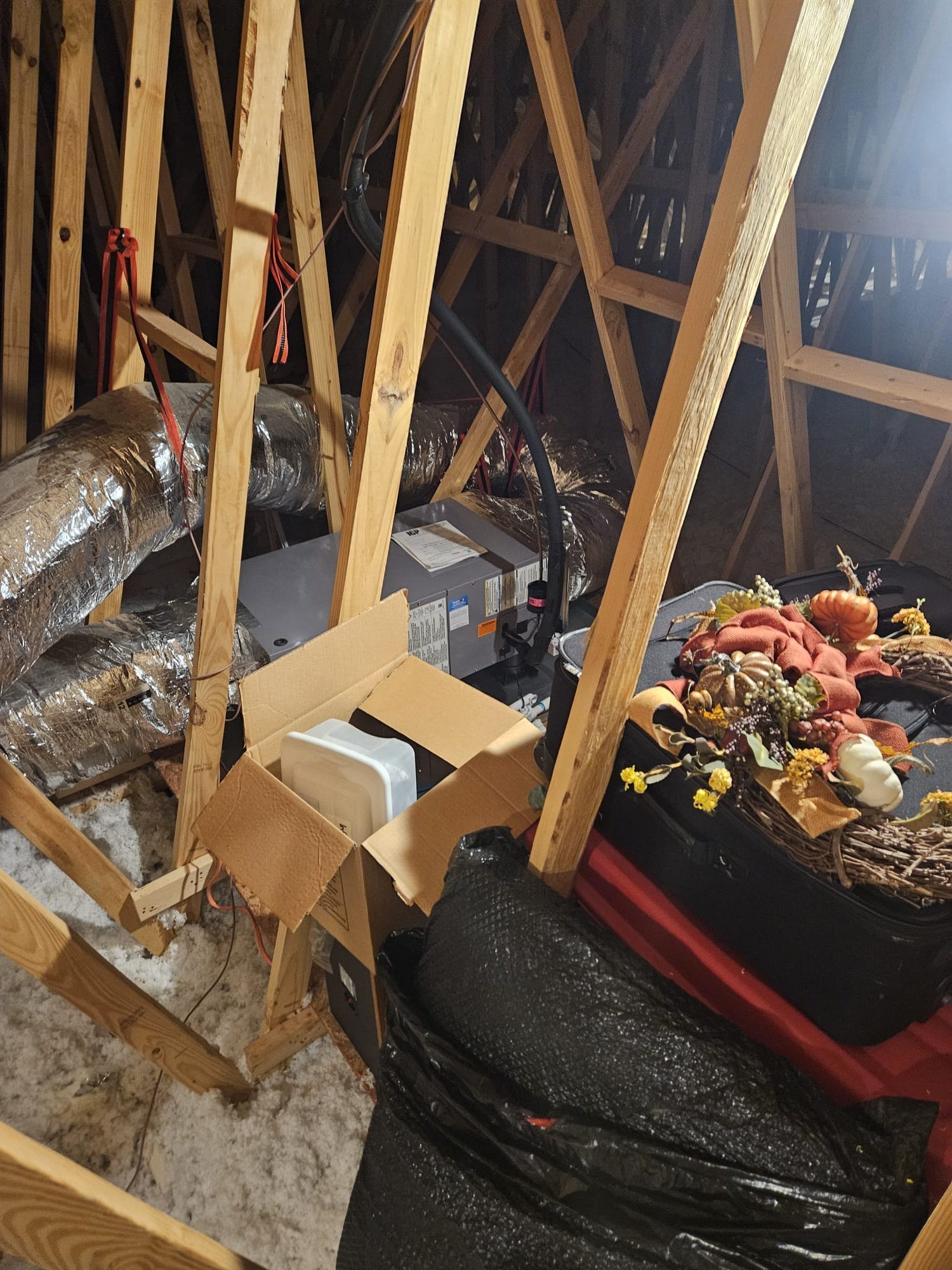 New Air Handler Mounted in Attic Space