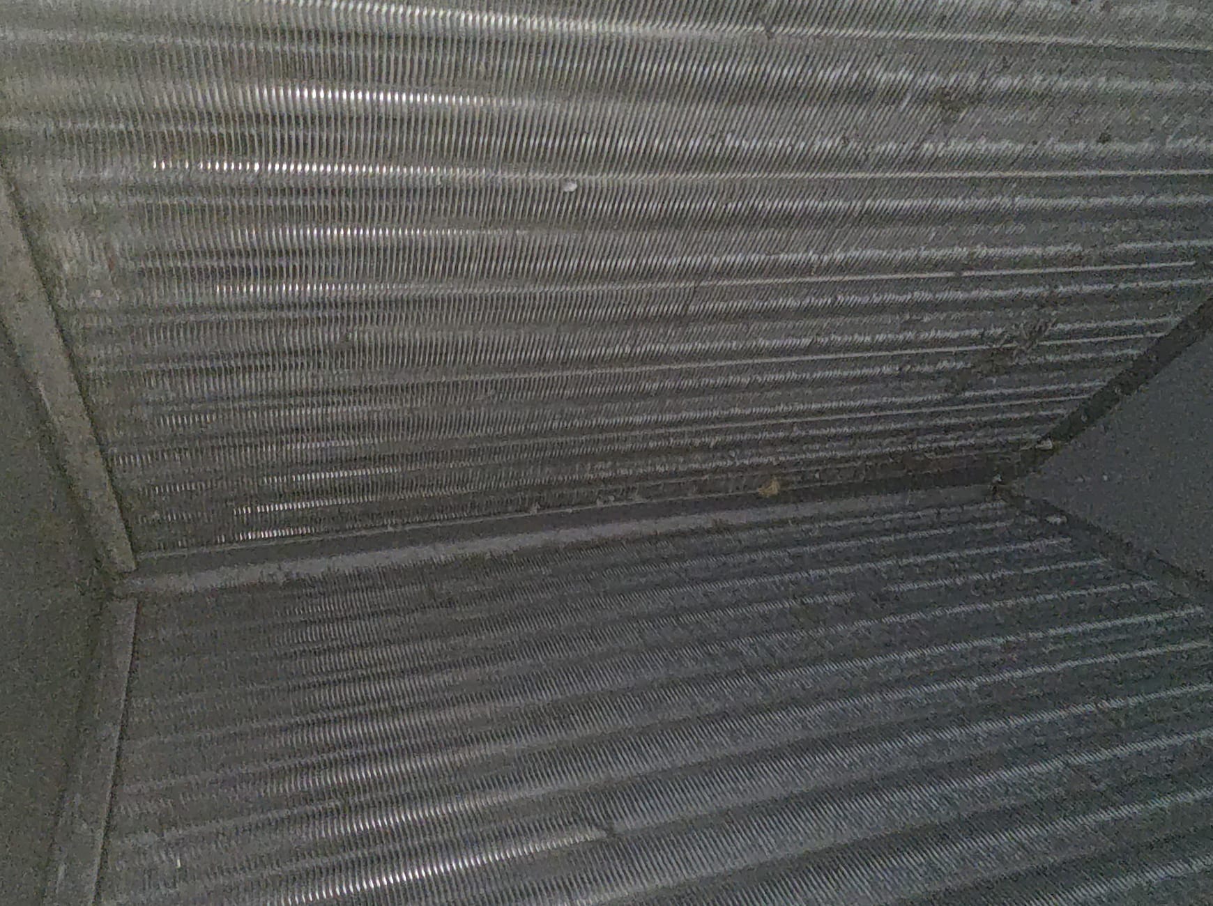 Clean evaporator coil after professional maintenance
