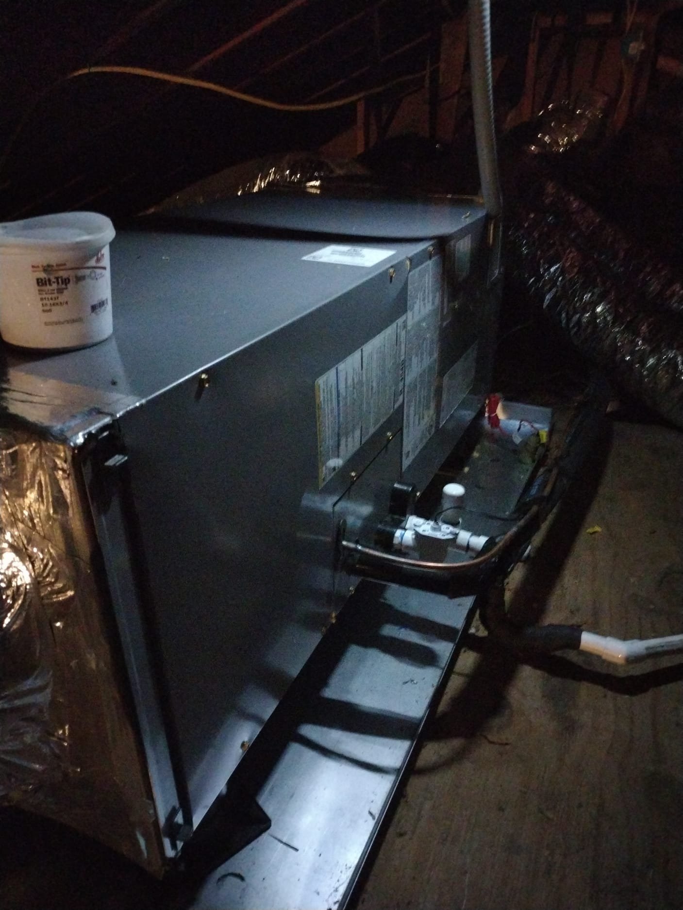 Indoor Air Handler Mounted in Attic Space