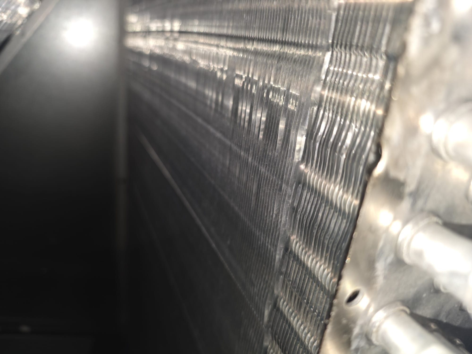 Clean evaporator coil fins and tubing