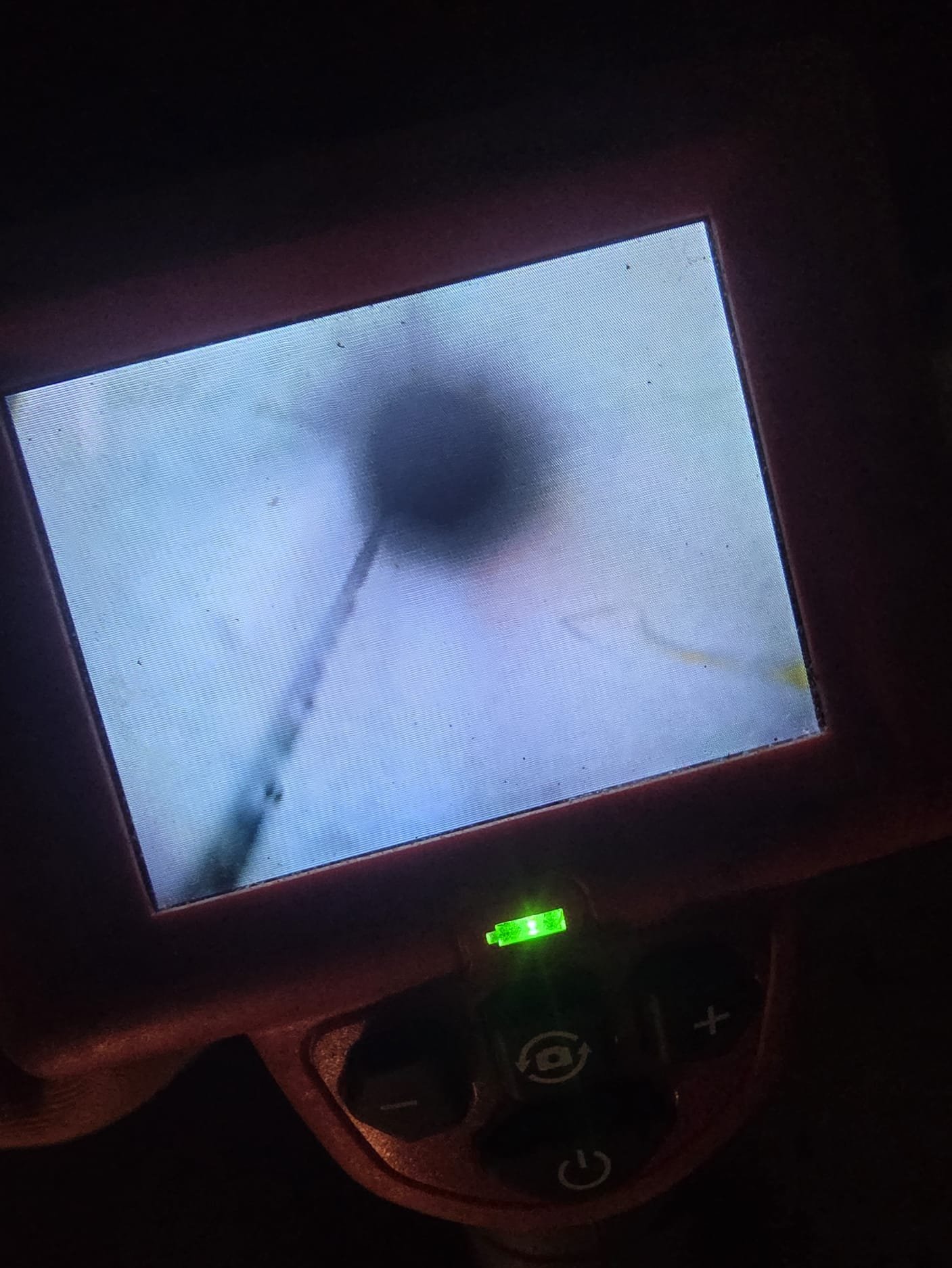 Inspection Camera Showing a Blockage