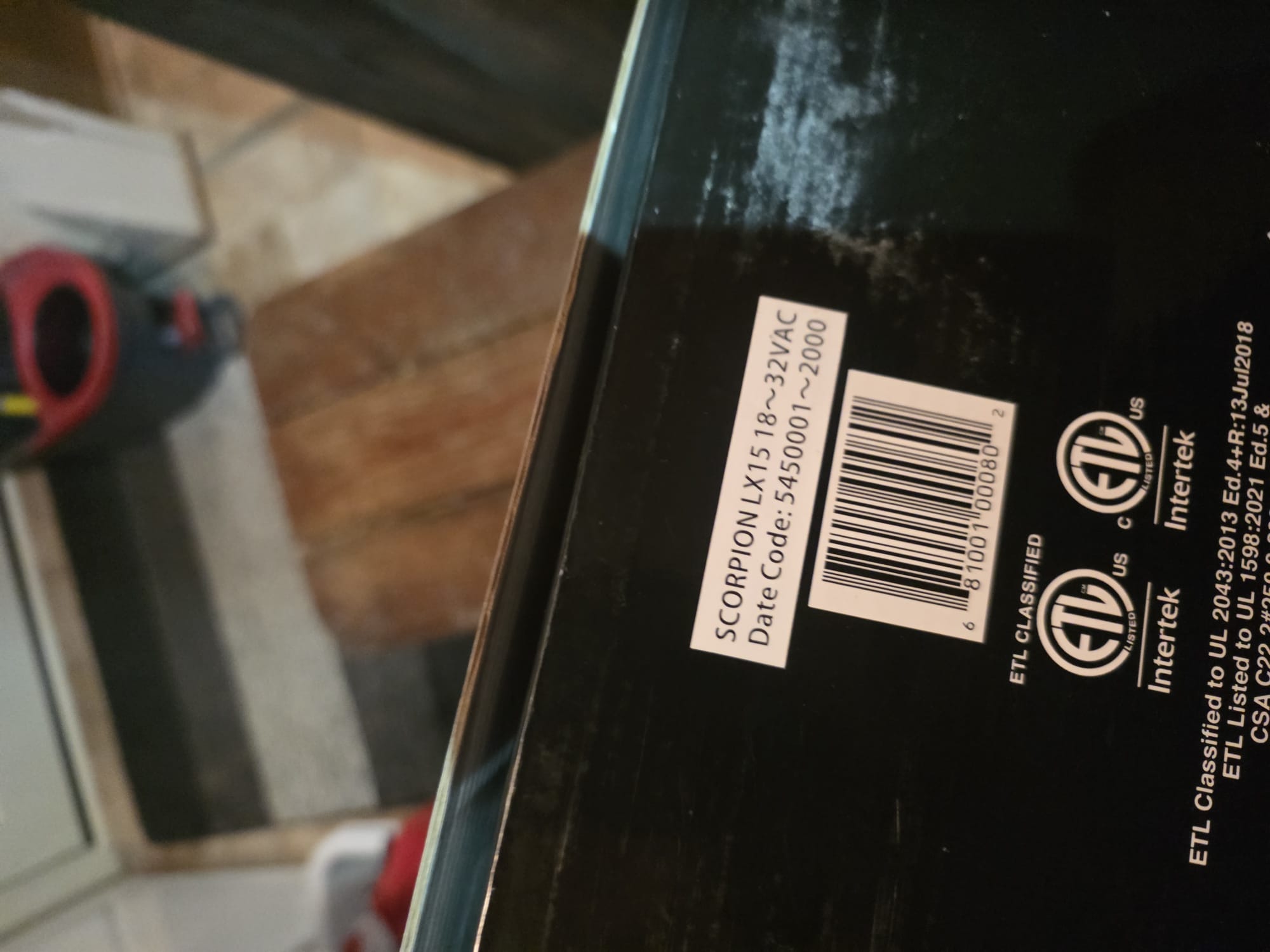 HVAC accessory label for the installed air treatment light